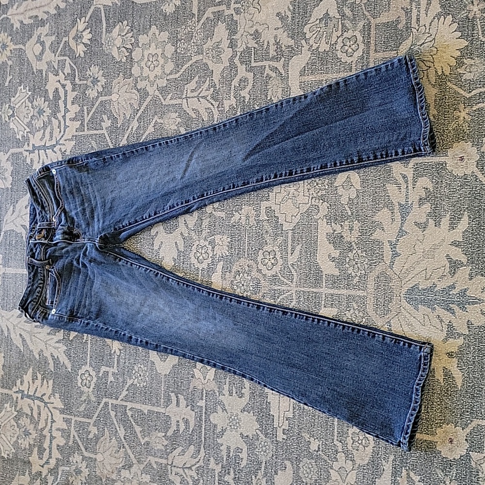 American Eagle lowrise boot cut jeans.